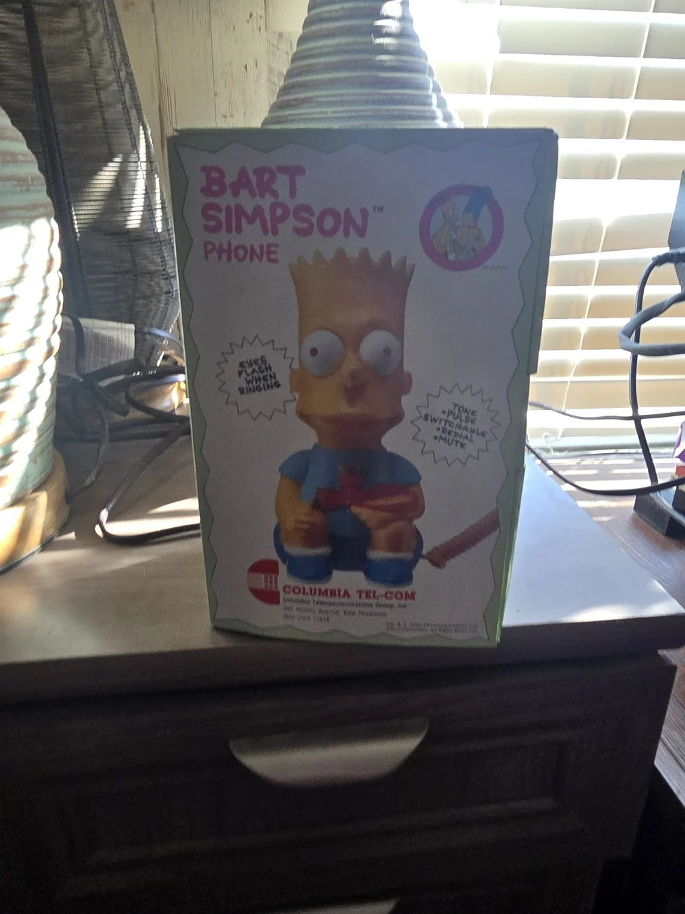 Vintage Bart Simpson Phone by - Yellow